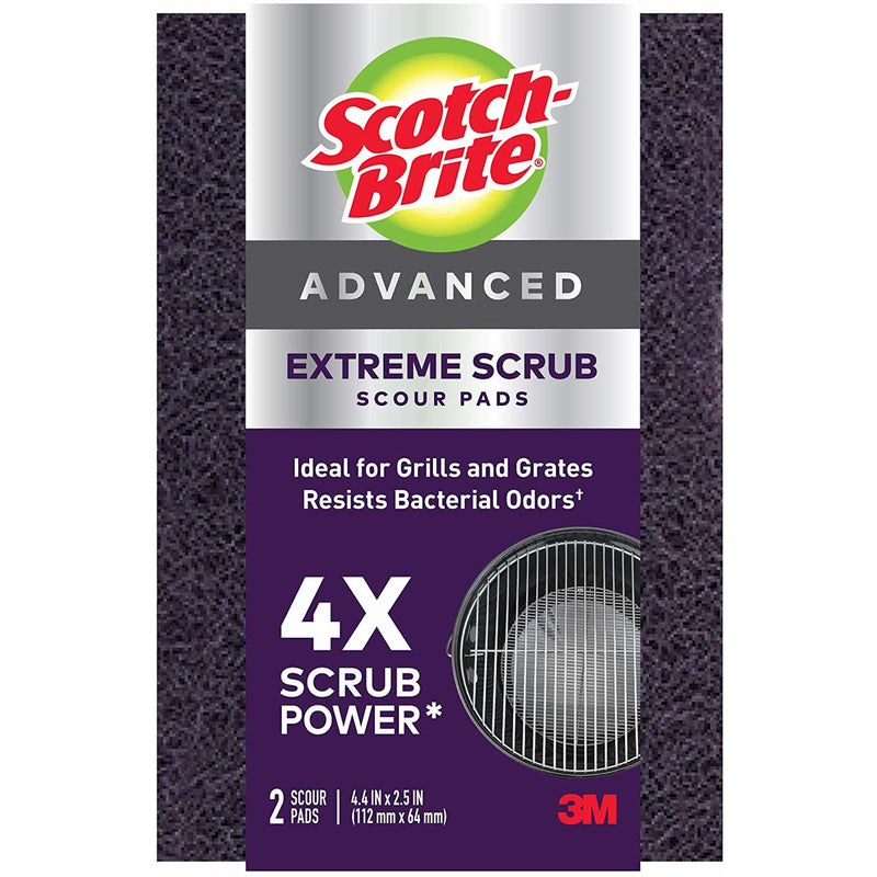 Scotch-Brite Extreme Scrub Heavy Duty Scouring Pad For Grill 4.4 in. L 2 pk (Pack of 6)