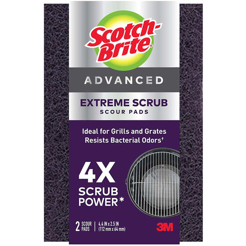 Scotch-Brite Extreme Scrub Heavy Duty Scouring Pad For Grill 4.4 in. L 2 pk (Pack of 6)