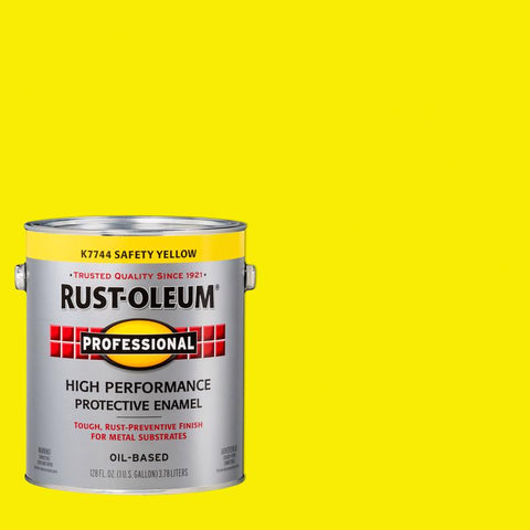 Rust-Oleum Gloss Safety Yellow Oil-Based Protective Enamel Exterior and Interior 1 gal (Pack of 2)