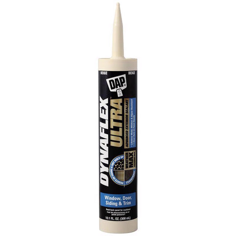 DAP Dynaflex Ultra Beige Advanced Latex Door/Siding/ Window Sealant 10.1 oz (Pack of 12)
