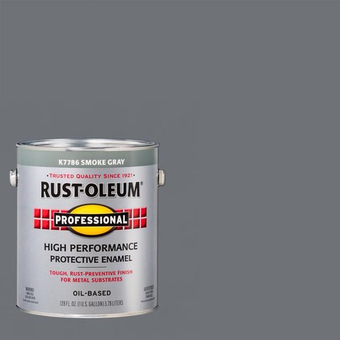 Rust-Oleum Professional Indoor and Outdoor Gloss Smoke Gray Oil-Based Enamel Protective Paint 1 gal (Pack of 2)