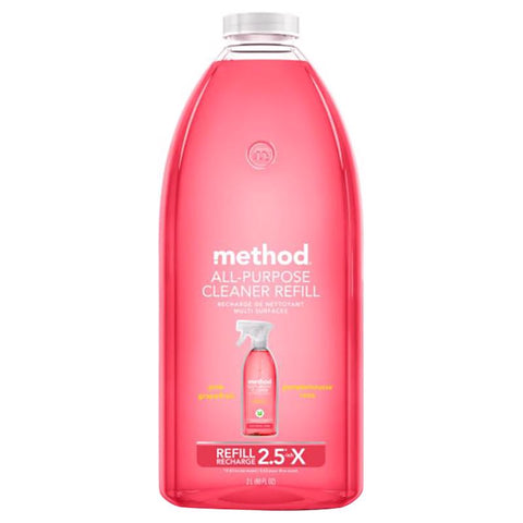 Method Pink Grapefruit Scent All Purpose Cleaner Refill Liquid 68 oz (Pack of 6)