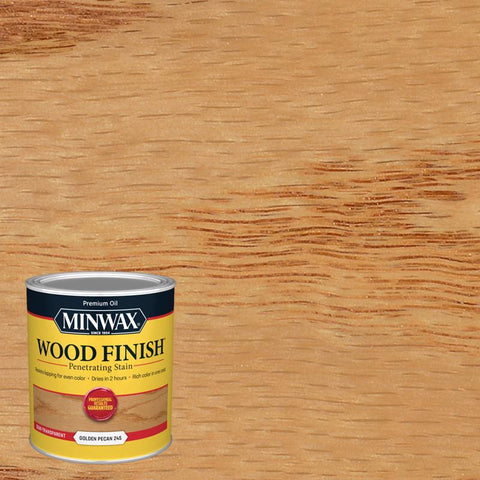 Minwax Wood Finish Semi-Transparente Tinte Penetrante para Madera a Base de Aceite Nogal Dorado 1 qt (Paquete de 4)
