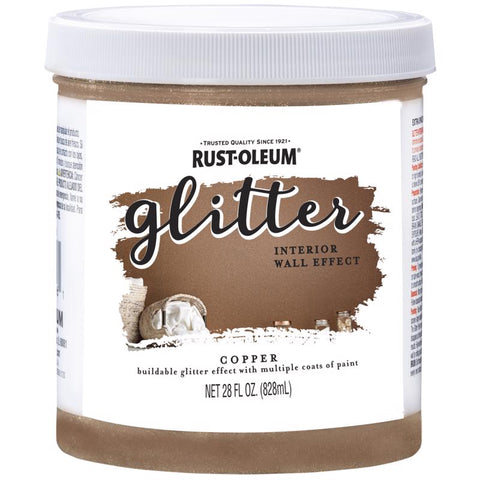 Rust-Oleum Glitter Copper Water-Based Paint Interior 28 oz (Pack of 2)