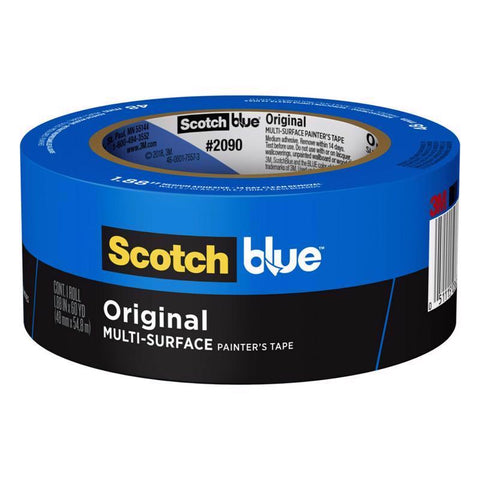 ScotchBlue Cinta de pintor original azul de resistencia media, 1,88 pulg. de ancho x 60 yd de largo, paquete de 1