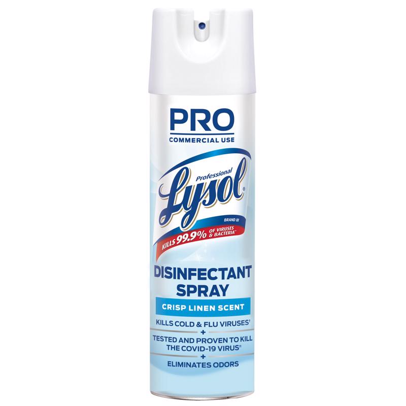 Lysol Crisp Linen Scent Disinfectant Spray 19 oz 1 pk (Pack of 12)