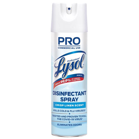 Lysol Crisp Linen Scent Disinfectant Spray 19 oz 1 pk (Pack of 12)