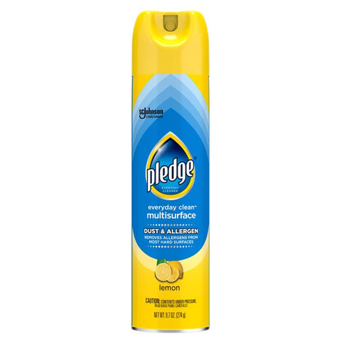 Pledge Dust & Allergen Lemon Scent Furniture Polish 9.7 oz Spray (Pack of 6)
