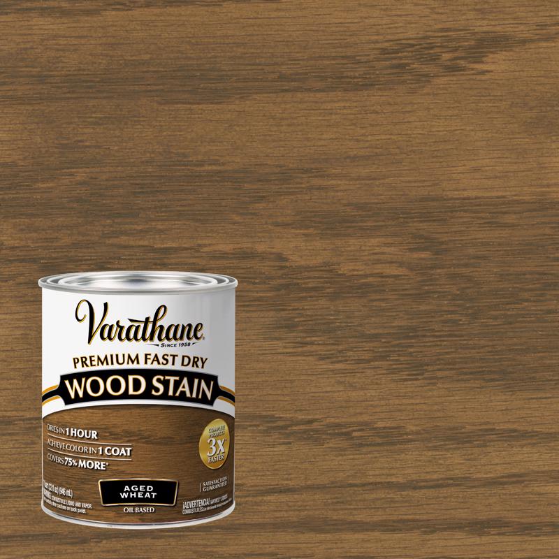 Varathane Premium Aged Wheat Oil-Based Urethane Modified Alkyd Fast Dry Wood Stain 1 qt (Pack of 2)