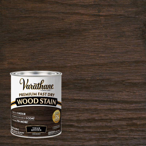 Varathane Premium True Brown Oil-Based Urethane Modified Alkyd Fast Dry Wood Stain 1 qt (Pack of 2)
