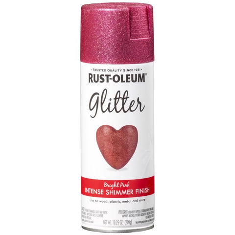 Rust-Oleum Specialty Shimmer Bright Pink Glitter Spray 10.25 oz (Pack of 4)