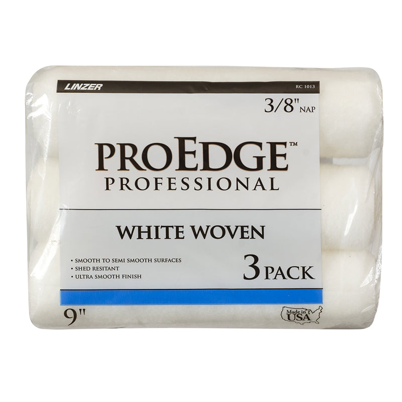 Linzer Pro Edge Woven 9 in. W X 3/8 in. Paint Roller Cover 3 pk (Pack of 6)