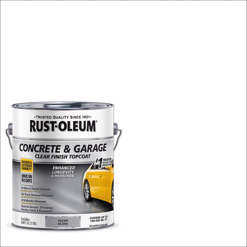 Rust-Oleum Concrete & Garage Gloss Clear Water-Based Floor Paint 1 gal (Pack of 2)