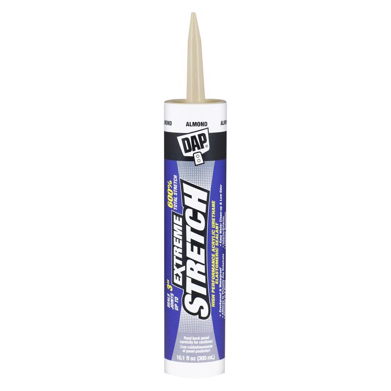DAP Extreme Stretch Almond Acrylic Urethane All Purpose Sealant 10.1 oz (Pack of 12)