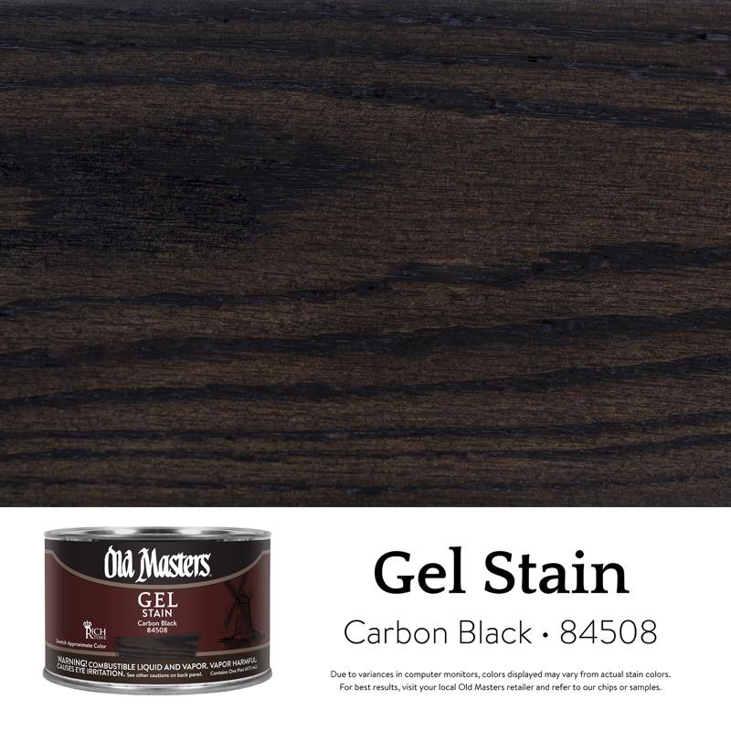 Old Masters Semi-Transparent Carbon Black Oil-Based Alkyd Gel Stain 1 pt (Pack of 4)