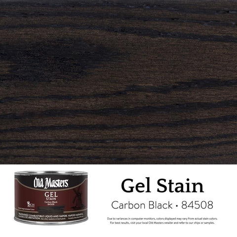 Old Masters Semi-Transparent Carbon Black Oil-Based Alkyd Gel Stain 1 pt (Pack of 4)