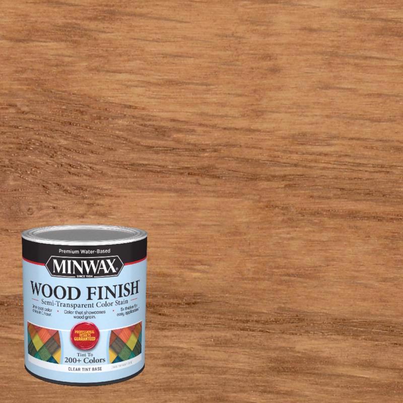 Minwax Wood Finish Water-Based Semi-Transparent Clear Tint Base Wood Stain 1 qt (Pack of 4)