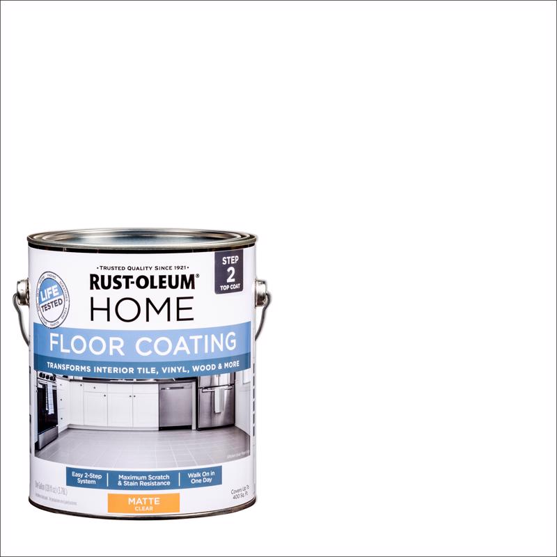 Rust-Oleum Home Clear Coat Matte Floor Coating Step2 1 gal (Pack of 2)