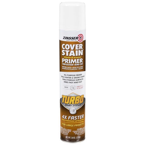 Zinsser CoverStain White Flat/Matte Solvent-Based Alkyd Primer 26 oz (Pack of 6)