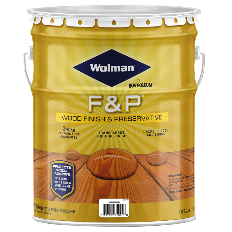 Wolman F&P Acabado para madera satinado natural semitransparente a base de aceite 5 gal