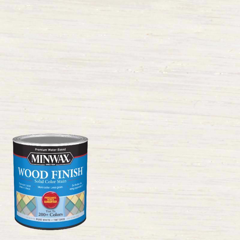 Minwax Wood Finish Water-Based Solid Pure White Tint Base Water-Based Wood Finish 1 qt (Pack of 4)