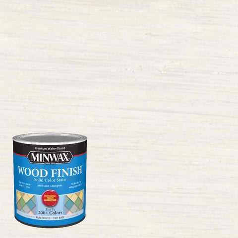 Minwax Wood Finish Water-Based Solid Pure White Tint Base Water-Based Wood Finish 1 qt (Pack of 4)