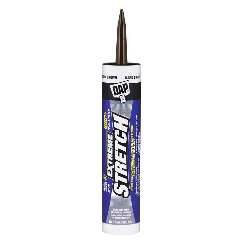 DAP Extreme Stretch Dark Brown Acrylic Urethane All Purpose Elastomeric Sealant 10.1 oz (Pack of 12)