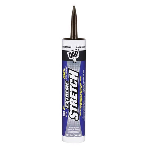 DAP Extreme Stretch Dark Brown Acrylic Urethane All Purpose Elastomeric Sealant 10.1 oz (Pack of 12)