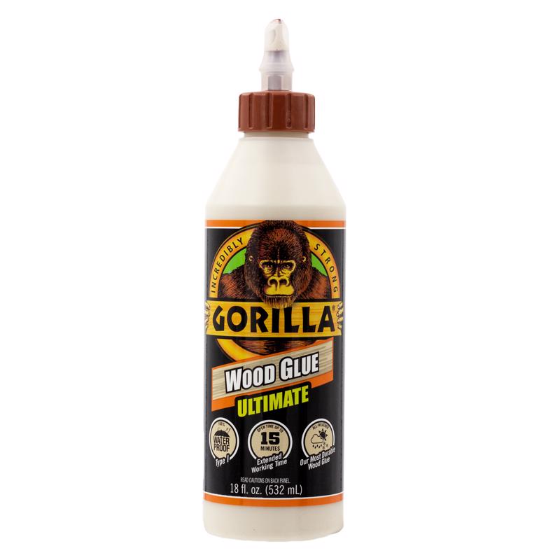 Gorilla Extra Strength Natural Wood Glue 18 oz (Pack of 4)