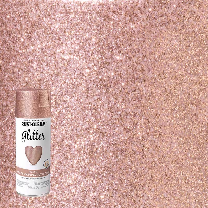 Rust-Oleum Specialty Glitter Rose Gold Spray Paint 10.25 oz (Pack of 4)