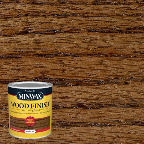 Minwax Wood Finish Semi-Transparent Mocha Oil-Based Penetrating Wood Stain 1 qt (Pack of 4)