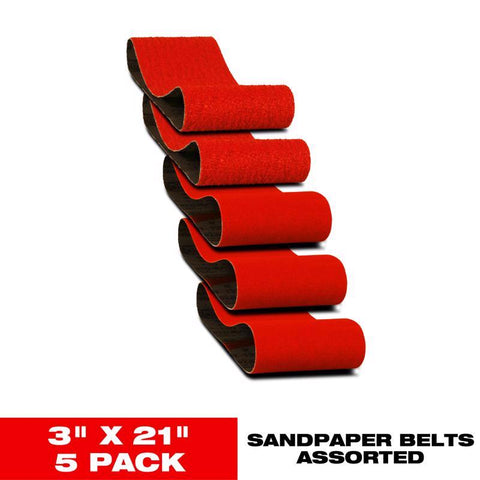 Diablo 21 in. L X 3 in. W Premium Zirconium Blend Abrasive Sanding Belt Assorted Grit Assorted 5 pk