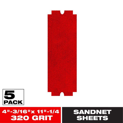 Diablo SandNet 11-1/4 in. L X 4-3/16 in. W 320 Grit Ceramic Blend All Purpose Sandpaper 5 pk