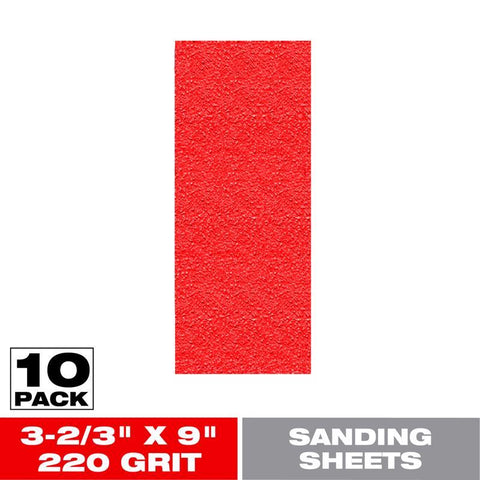 Diablo 9 in. L X 3-2/3 in. W 220 Grit Aluminum Oxide Sanding Sheet 10 pk