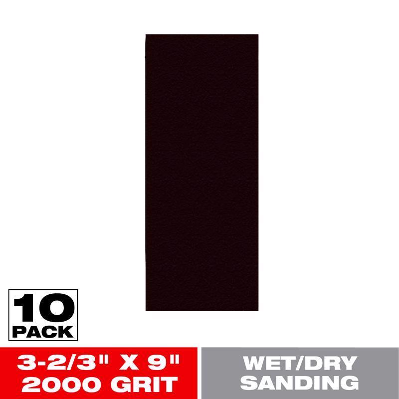 Diablo 9 in. L X 3-2/3 in. W 2000 Grit Silicon Carbide Sanding Sheet 10 pk