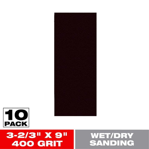 Diablo 9 in. L X 3-2/3 in. W 400 Grit Silicon Carbide Sanding Sheet 10 pk