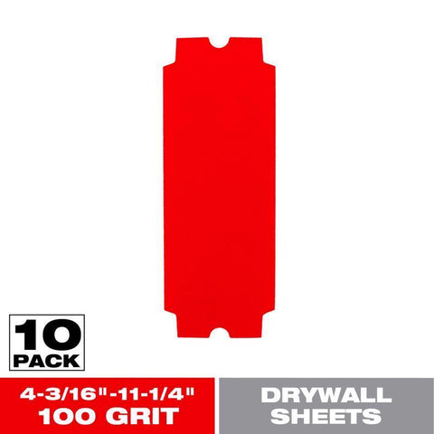 Diablo 11-1/4 in. L X 4-3/16  W 100 Grit Ceramic Blend Drywall Sanding Sheet 10 pk