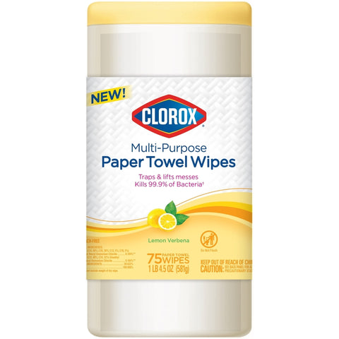Clorox Lemon Verbena Scent Disinfecting Wipes 75 ct (Pack of 6)