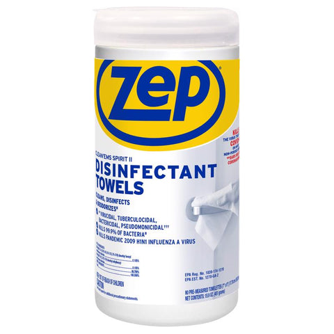 Zep Recycled Fibers Disinfecting Wipes 80 pk (Pack of 6)