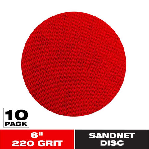 Diablo SandNet 6 in. Ceramic Blend Hook and Lock Sanding Disc 220 Grit Ultra Fine 10 pk