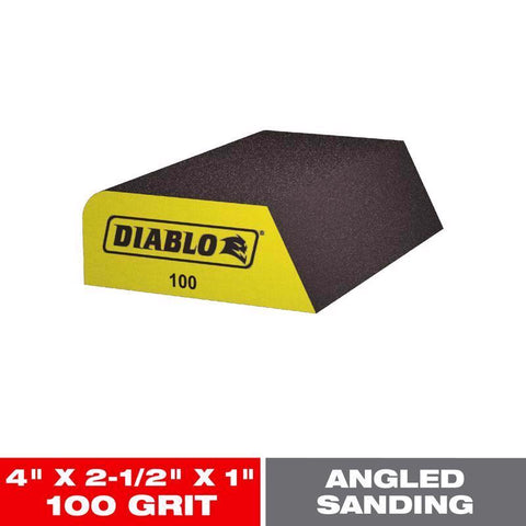 Diablo 4 in. L X 2-1/2 in. W X 1 in. 100 Grit Fine Dual Edge Sanding Sponge