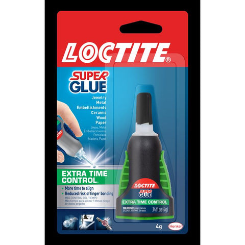 Loctite Extra Time Control High Strength Cyanoacrylate Clear Super Glue 4 gm (Pack of 6)