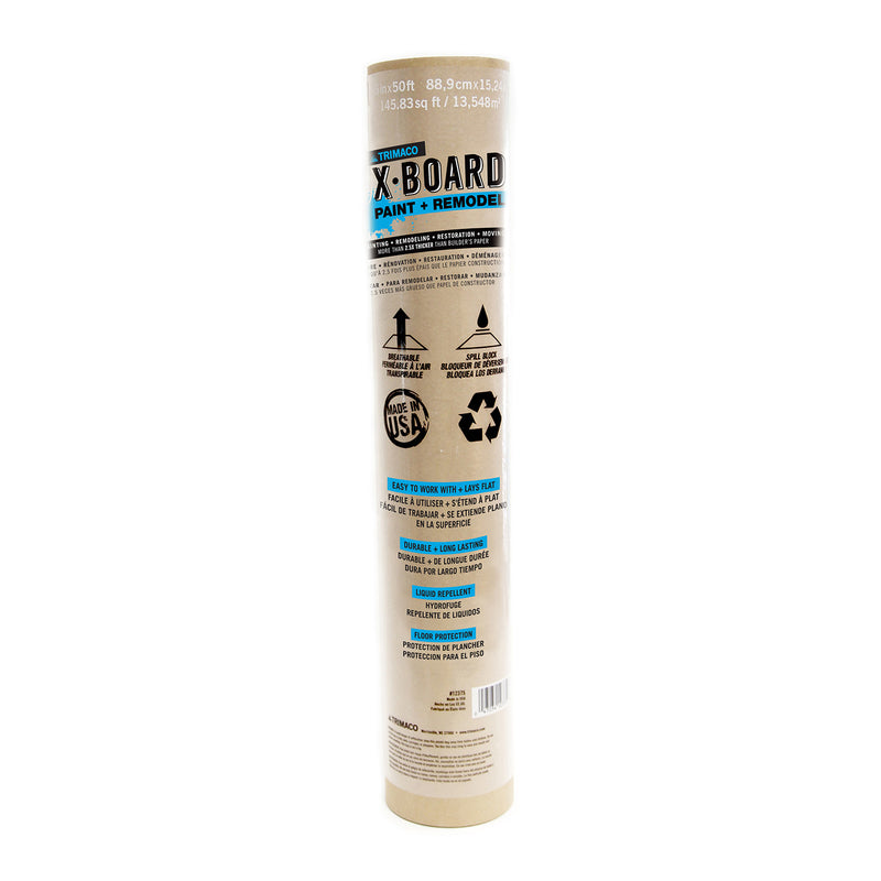 Trimaco X-Board Surface Protection 22 mil X 35 in. W X 50 ft. L Paper Brown 1 pc