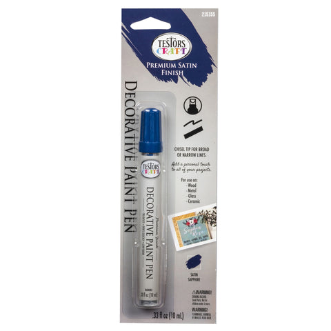 Testors Satin Sapphire Paint Pen Interior 0.33 oz (Pack of 6)
