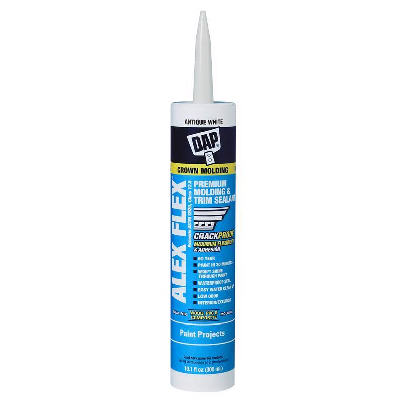 DAP Alex Flex Antique White Acrylic Latex Interior Molding and Trim Sealant 10.1 oz (Pack of 12)
