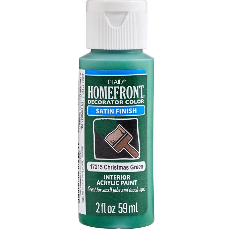 Homefront Satin Christmas Green Hobby Paint 2 oz (Pack of 3)