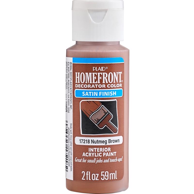 Homefront Satin Nutmeg Brown Hobby Paint 2 oz (Pack of 3)