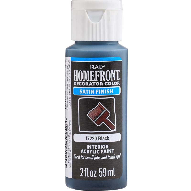 Homefront Satin Black Hobby Paint 2 oz (Pack of 3)