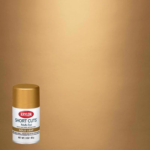 Krylon Short Cuts Metallic Gold Leaf Spray Paint 3 oz (Pack of 6)