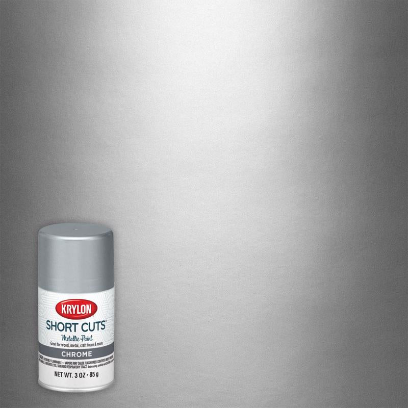 Krylon Short Cuts Metallic Chrome Spray Paint 3 oz (Pack of 6)